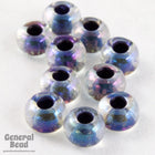 6/0 Black Lined Crystal AB Seed Bead (40 Gm, 1/2 Kilo) #CSB129-General Bead