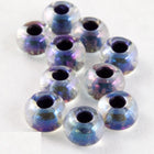 8/0 Black Lined Crystal AB Czech Seed Bead (1/2 Kilo) #BL649