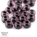6/0 Jet Lined Amethyst Seed Bead (40 Gm, 1/2 Kilo) #CSB138-General Bead