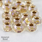 6/0 Matte Gold Lined Crystal AB Seed Bead (40 Gm, 1/2 Kilo) #CSB140-General Bead