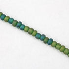 5/0 Matte Transparent Emerald AB Czech Seed Bead (20 Gm, 1/2 Kilo) #CSA090-General Bead