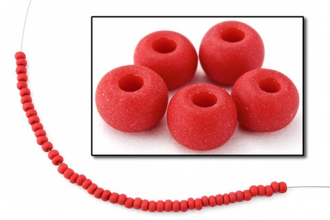 6/0 Matte Opaque Red Seed Bead (40 Gm, 1/2 Kilo) #CSB183-General Bead