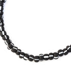 6/0 Matte Black/White Stripe Seed Bead (20 Gm, 1/2 Kilo) #CSB184-General Bead