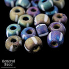 6/0 Matte Stripe Opaque Rainbow Seed Bead (10 Gm, 1/2 Kilo) #CSB185-General Bead