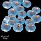 6/0 Semi Matte Silver Lined Aqua Seed Bead (20 Gm, 1/2 Kilo) #CSB189-General Bead