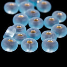 11/0 Matte Silver Lined Aqua Czech Seed Bead (1/2 Kilo) #BL018M