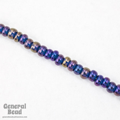 6/0 Metallic Aqua Iris Seed Bead (20 Gm 1/2 Kilo) #CSB198-General Bead