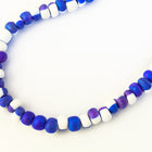 11/0 Matte Blue/White Czech Seed Bead (1/2 Kilo) #BL537