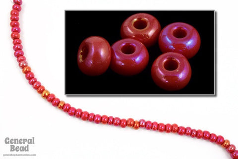 6/0 Opaque Cherry Red AB Seed Bead (20 Gm, 1/2 Kilo) #CSB226-General Bead