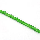 13/0 White Heart Green Czech Seed Bead (1/2 Kilo) #BL810