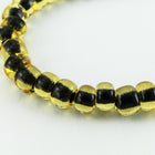 6/0 Jet Lined Light Topaz Seed Bead (40 Gm, 1/2 Kilo) #CSB291-General Bead