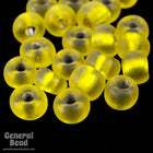 6/0 Matte Silver Lined Yellow Seed Bead (20 Gm, 1/2 Kilo) #CSB292-General Bead