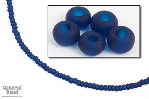 6/0 Matte Transparent Capri Blue Seed Bead (40 Gm, 1/2 Kilo) #CSB297-General Bead