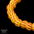 6/0 Stripe Red on Yellow Seed Bead (20 Gm, 1/2 Kilo) #CSB308-General Bead