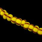 11/0 Yellow/Light Brown Stripe Czech Seed Bead (1/2 Kilo) #BL515