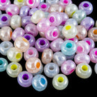 6/0 Tutti Frutti Pearl Czech Seed Bead (40 Gm, 1/2 Kilo) #CSB327-General Bead