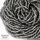 10/0 Silver Lined Black Diamond Czech Seed Bead (10 Gm, Hank, 1/2 Kilo) #CSC002-General Bead