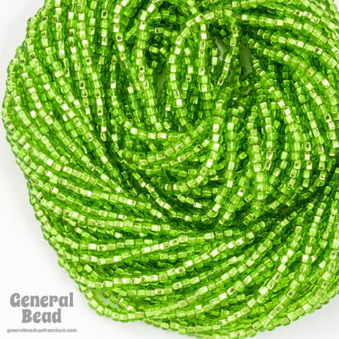 10/0 Silver Lined Lime Czech Seed Bead (10 Gm, Hank, 1/2 Kilo) #CSC038-General Bead