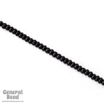 8/0 Opaque Black Czech Seed Bead (40 Gm, 1/2 Kilo) #CSD002-General Bead