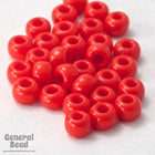 8/0 Opaque Chinese Red Czech Seed Bead (40 Gm, 1/2 Kilo) #CSD003-General Bead