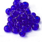 10/0 Transparent Cobalt Czech Seed Bead (10 Gm, Hank, 1/2 Kilo) #CSF198