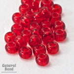 8/0 Transparent Ruby Czech Seed Bead (40 Gm, 1/2 Kilo) #CSD005-General Bead