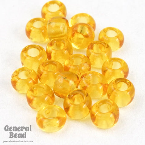 8/0 Transparent Topaz Czech Seed Bead (40 Gm, 1/2 Kilo) #CSD006-General Bead