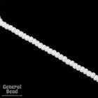 8/0 Opal White AB Czech Seed Bead (40 Gm, 1/2/ Kilo) #CSD012-General Bead