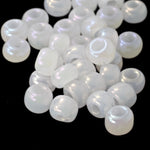 6/0 Opal White AB Czech Seed Bead (1/2 Kilo) #CSB369