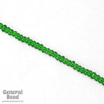 8/0 Transparent Emerald Czech Seed Bead (40 Gm, 1/2 Kilo) #CSD016-General Bead
