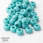 8/0 Opaque Aqua Czech Seed Bead (40 Gm, 1/2 Kilo) #CSD017-General Bead