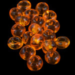 8/0 Transparent Tangerine Czech Seed Bead (20 Gm, 1/2 Kilo) #CSD026-General Bead