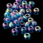 11/0 Transparent Dark Aqua AB Czech Seed Bead (1/2 Kilo) #BL458