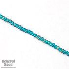 8/0 Transparent Blue Zircon AB Czech Seed Bead (40 Gm, 1/2 Kilo) #CSD030-General Bead