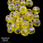 8/0 Transparent Yellow AB Czech Seed Bead (20 Gm, 1/2 Kilo) #CSD032-General Bead