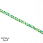8/0 Transparent Peridot AB Czech Seed Bead (40 Gm, 1/2 Kilo) #CSD035-General Bead