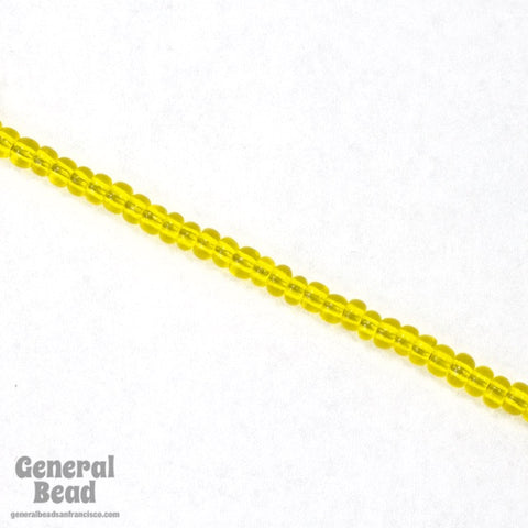 8/0 Transparent Yellow Czech Seed Bead (40 Gm, 1/2 Kilo) #CSD036-General Bead