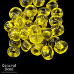 8/0 Transparent Yellow Czech Seed Bead (40 Gm, 1/2 Kilo) #CSD036-General Bead