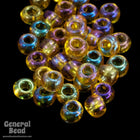 8/0 Transparent Topaz AB Czech Seed Bead (40 Gm, 1/2 Kilo) #CSD051-General Bead