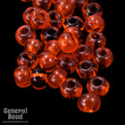 8/0 Transparent Orange Czech Seed Bead (20 Gm, 1/2 Kilo) #CSD053-General Bead