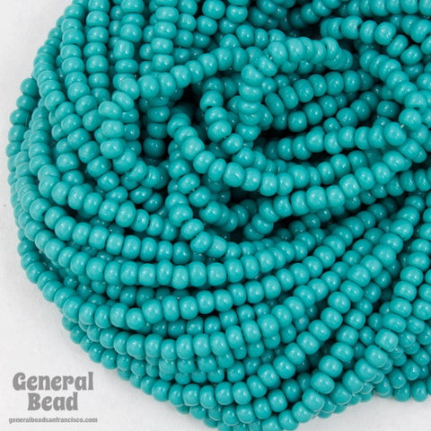 8/0 Opaque Turquoise Czech Seed Bead (40 Gm) #CSD054-General Bead