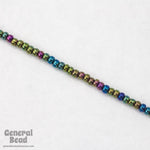 8/0 Metallic Green Iris Czech Seed Bead (20 Gm, 1/2 Kilo) #CSD073-General Bead