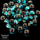 8/0 Silver Lined Teal Czech Seed Bead (40 Gm) #CSD076-General Bead