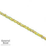 8/0 Copper Lined Olivine AB Czech Seed Bead (40 Gm) #CSD081-General Bead