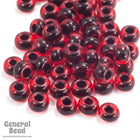 8/0 Black Lined Ruby Czech Seed Bead (20 Gm, 1/2 Kilo) #CSD088-General Bead
