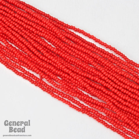 10/0 Opaque Chinese Red Czech Seed Bead (10 Gm, Hank, 1/2 Kilo) #CSF010-General Bead