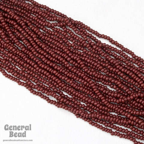 10/0 Opaque Charcoal Brown Czech Seed Bead (10 Gm, Hank, 1/2 Kilo) #CSF023-General Bead