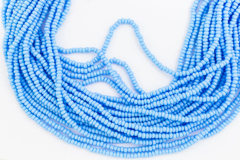 10/0 Opaque Sky Blue Czech Seed Bead (10 Gm, Hank, 1/2 Kilo) #CSF029-General Bead