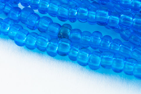10/0 Transparent Dark Aqua Czech Seed Bead (10 Gm, Hank, 1/2 Kilo) #CSF048-General Bead