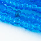 8/0 Transparent Dark Aqua Czech Seed Bead (1/2 Kilo) #BL186
